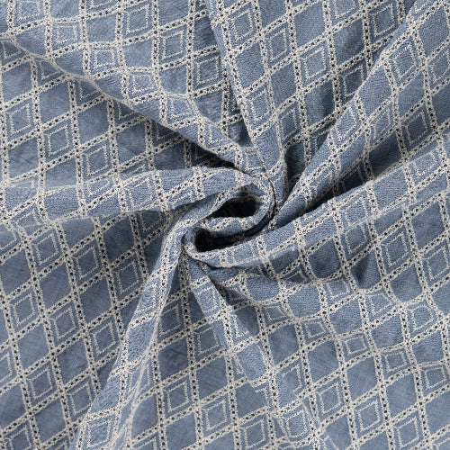Chambray med Broderi - Diamanter