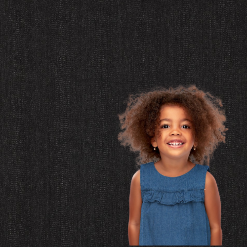 Denim Stoff 10oz - Svart