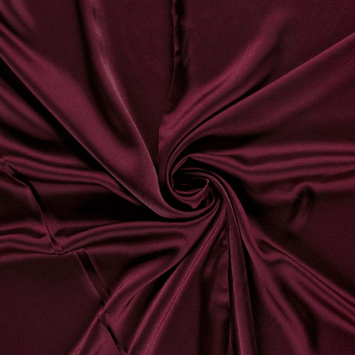 Duchesse Sateng med litt stretch - Vinrød