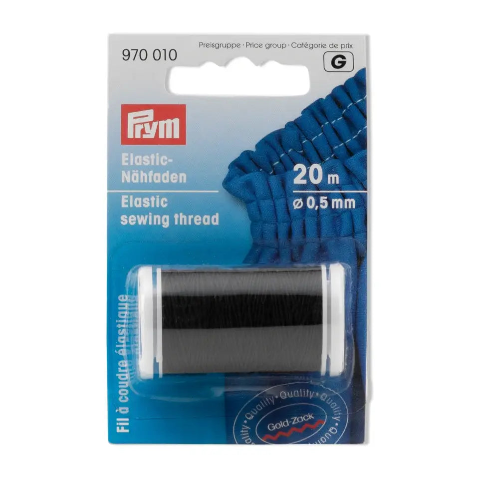Prym Elastisk Tråd svart 20 m