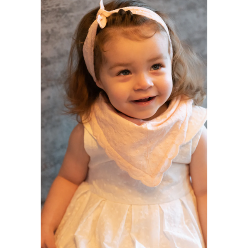 Engelsk Blonde Bomull - Små Blomster, Offwhite