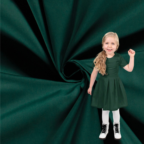 Fast Bomullspoplin, Flaskegrønn