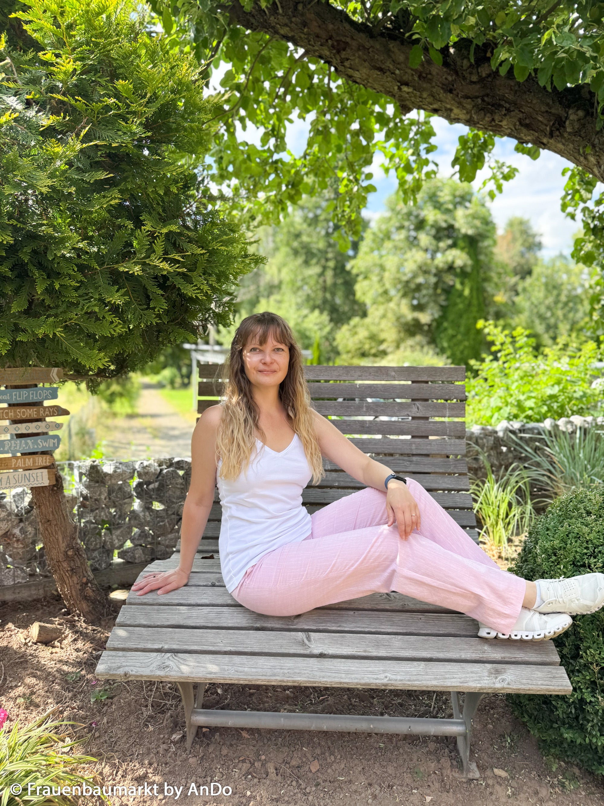 Vevd Bomullsstoff Chambray - Sanna Lys Rosa