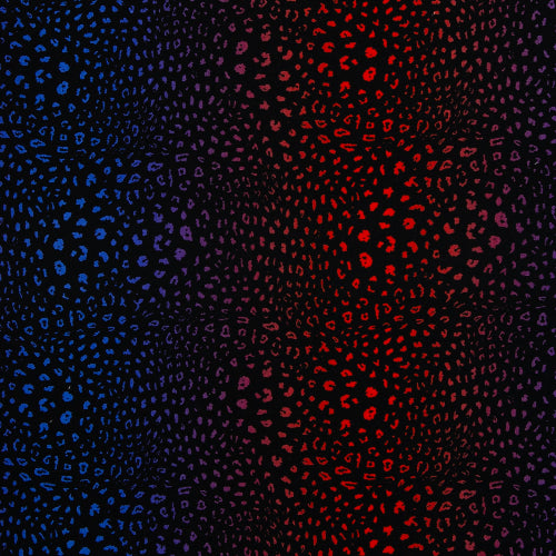 French Terry - Regnbue Leopard Abado