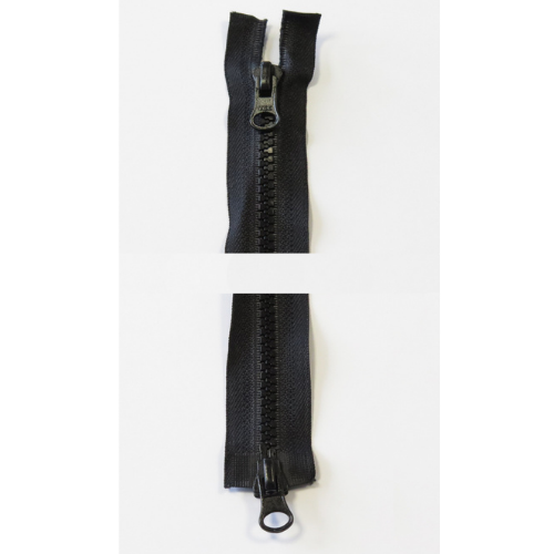 Glidelås 2-veis delbar 85cm, Svart