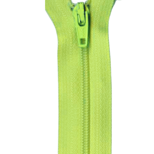 Glidelås 55cm, Lys lime