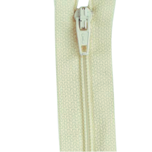 Glidelås 55cm, Offwhite