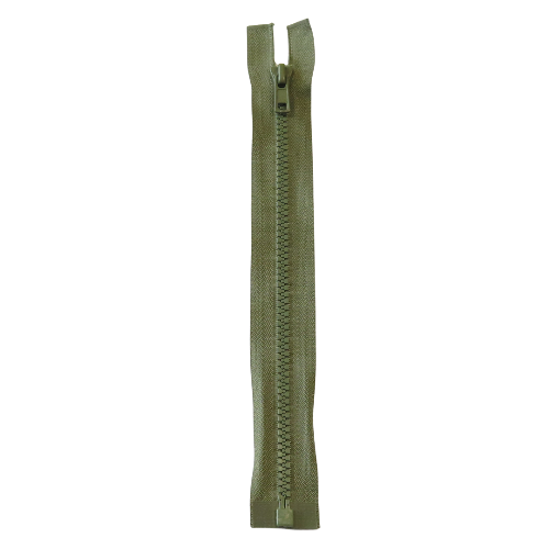 Glidelås Delbar 60cm, Khaki Grønn