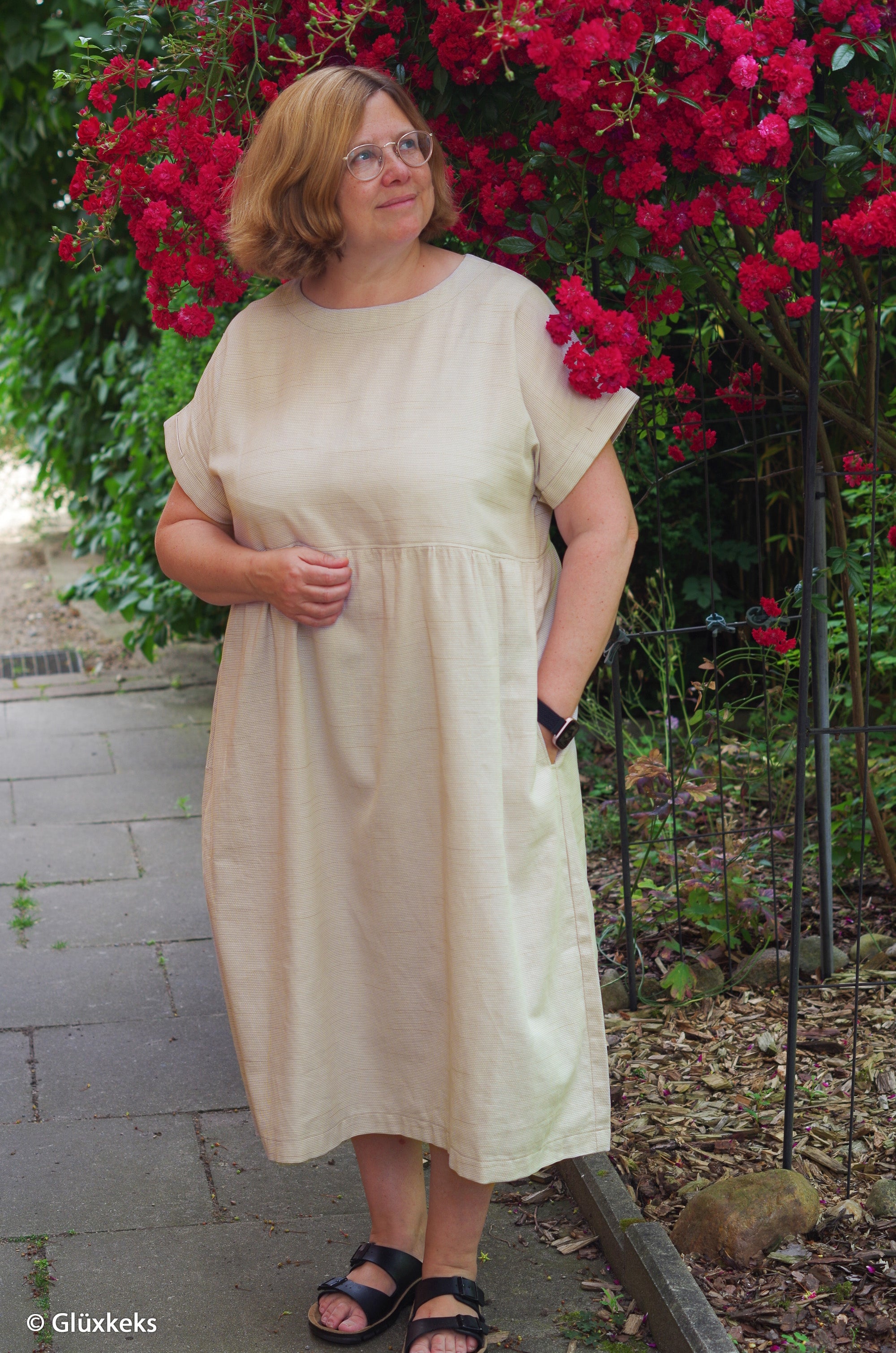 Vevd Bomullsstoff Chambray - Massimo Beige