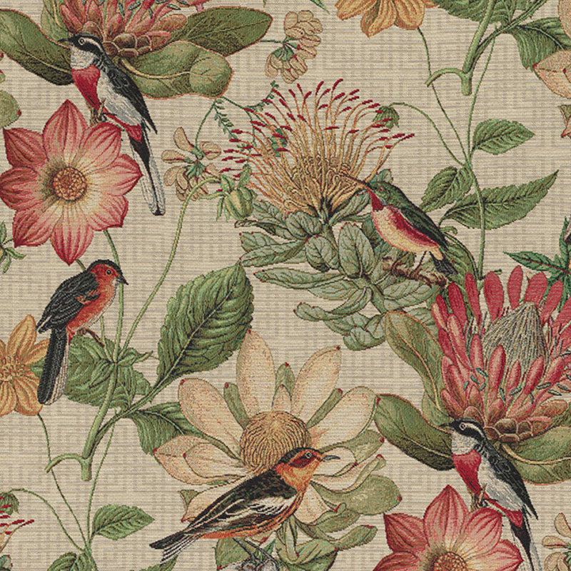 Gobelin - Premium Blomster og fugler