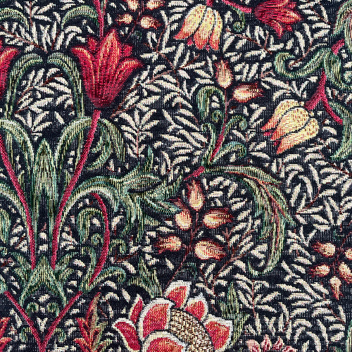 Gobelin - William Morris, Blomster og Fugler, Svart