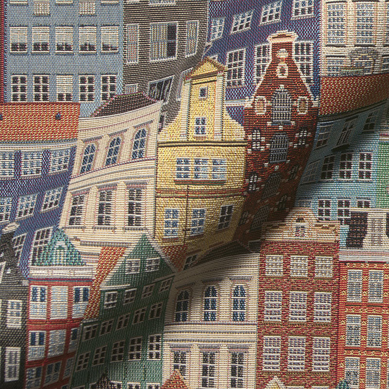 Gobelin - by hus i nydelige farger.