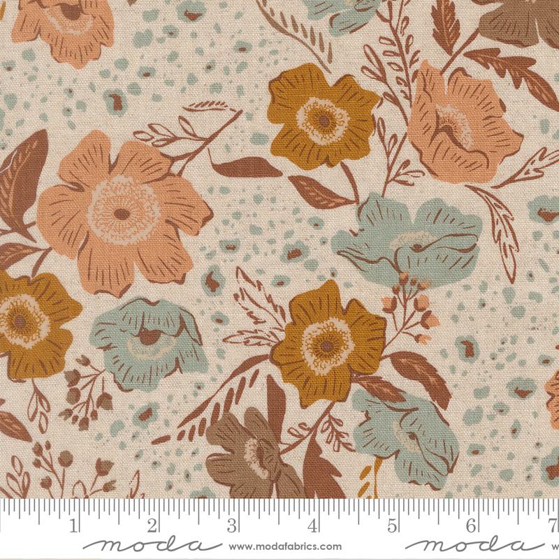 Halvlin - Wellspring Mochi Linen Blomster