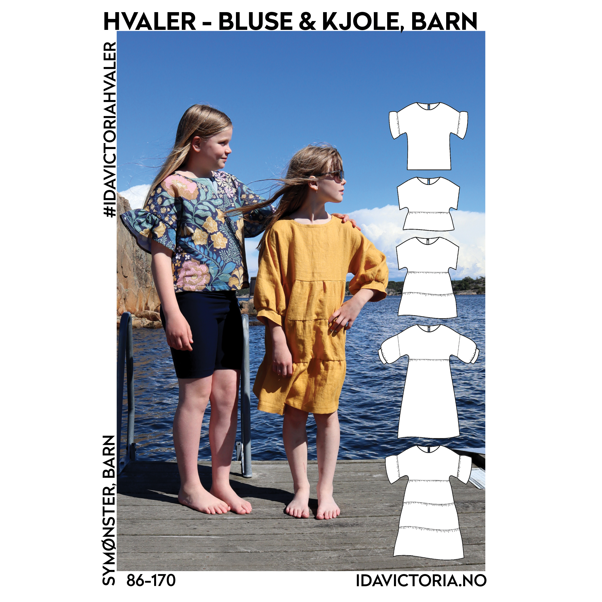 Ida Victoria - Hvaler bluse & kjole, BARN (86-170)