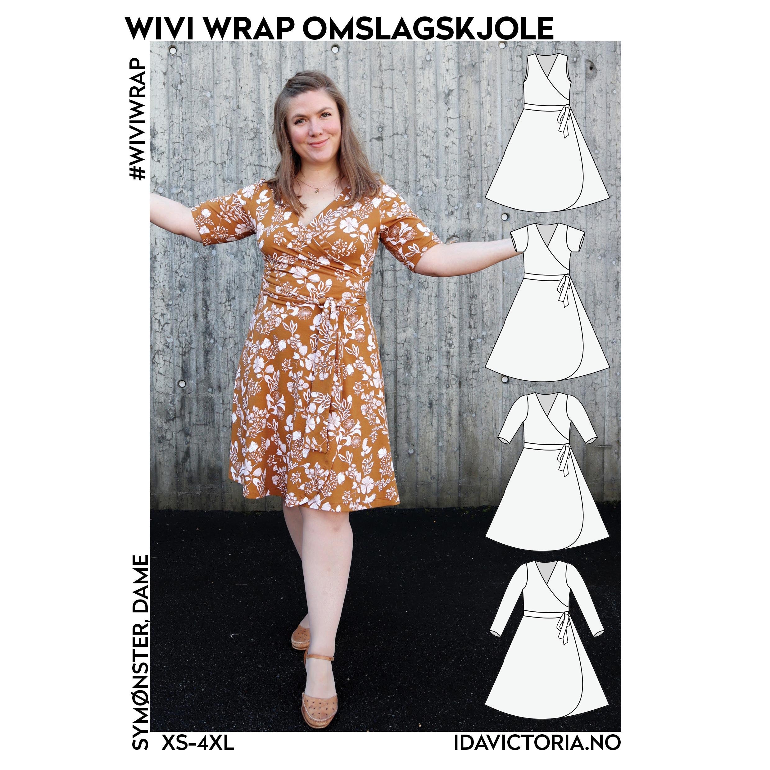 Ida Victoria - Wivi Wrap omslagskjole (XS – 4XL)