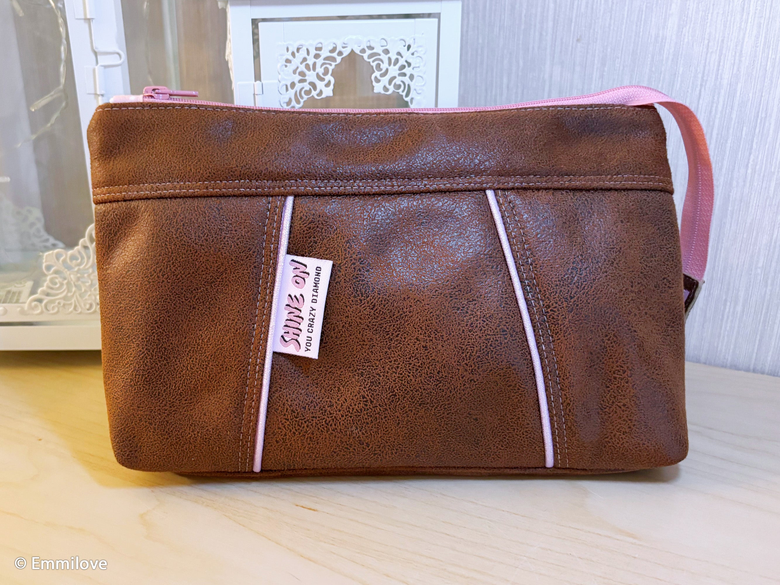 Imitert Skinn - Micro Mørk rød