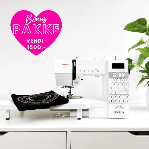 Janome Embla DC6030 Inkludert Bonus Pakke verdi 1500-