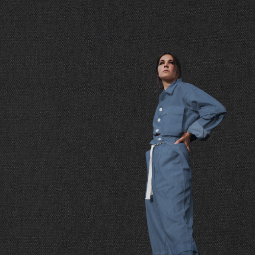 Jeans Stoff med stretch 7oz svart