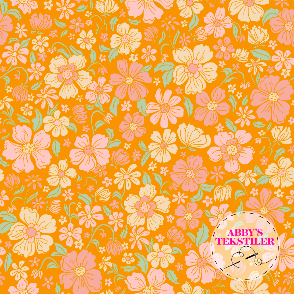 Jersey - Annabella Blomster oransje