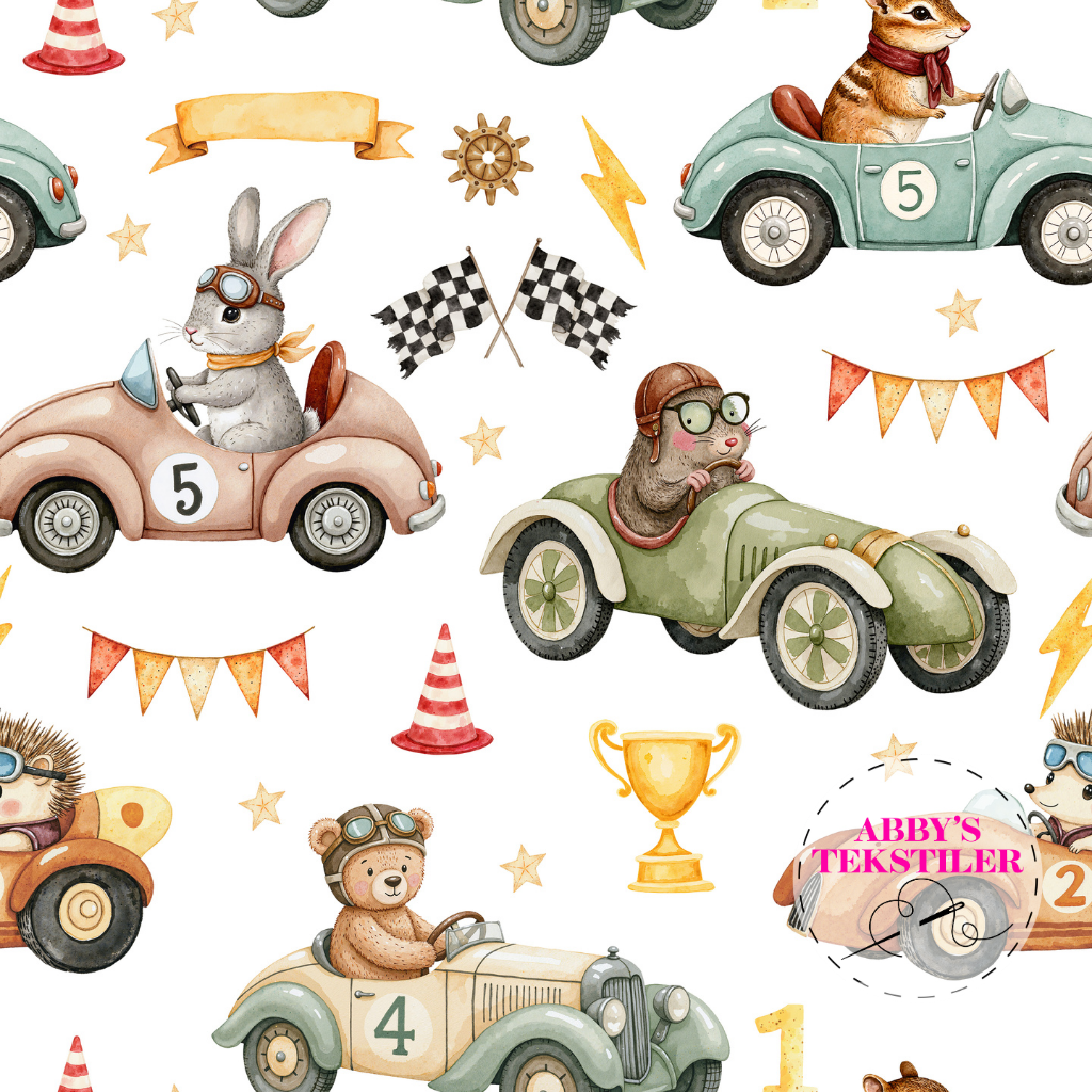 Jersey - Race biler hvit