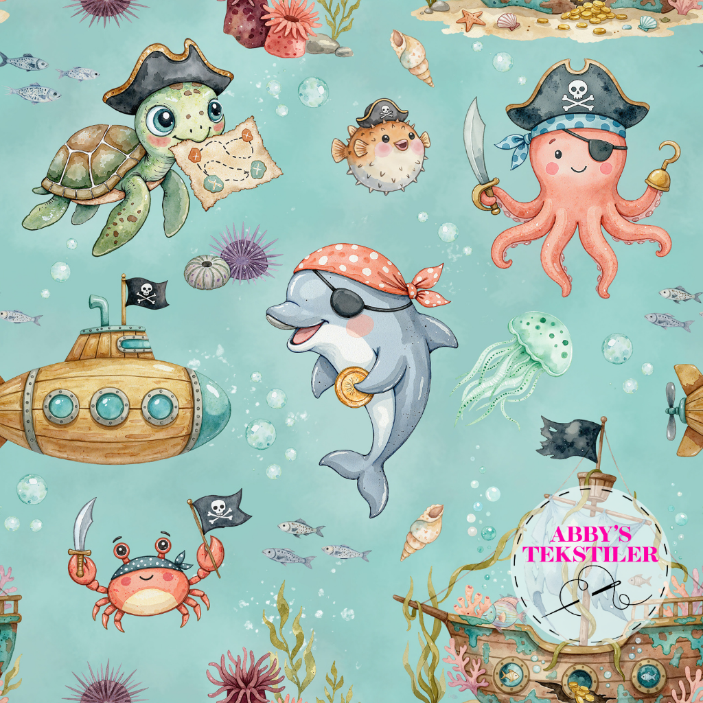 Jersey - sjødyr lys mint