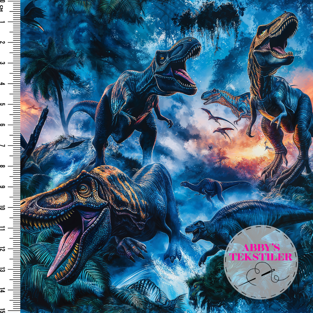 Jersey - Dinosaurer Blå