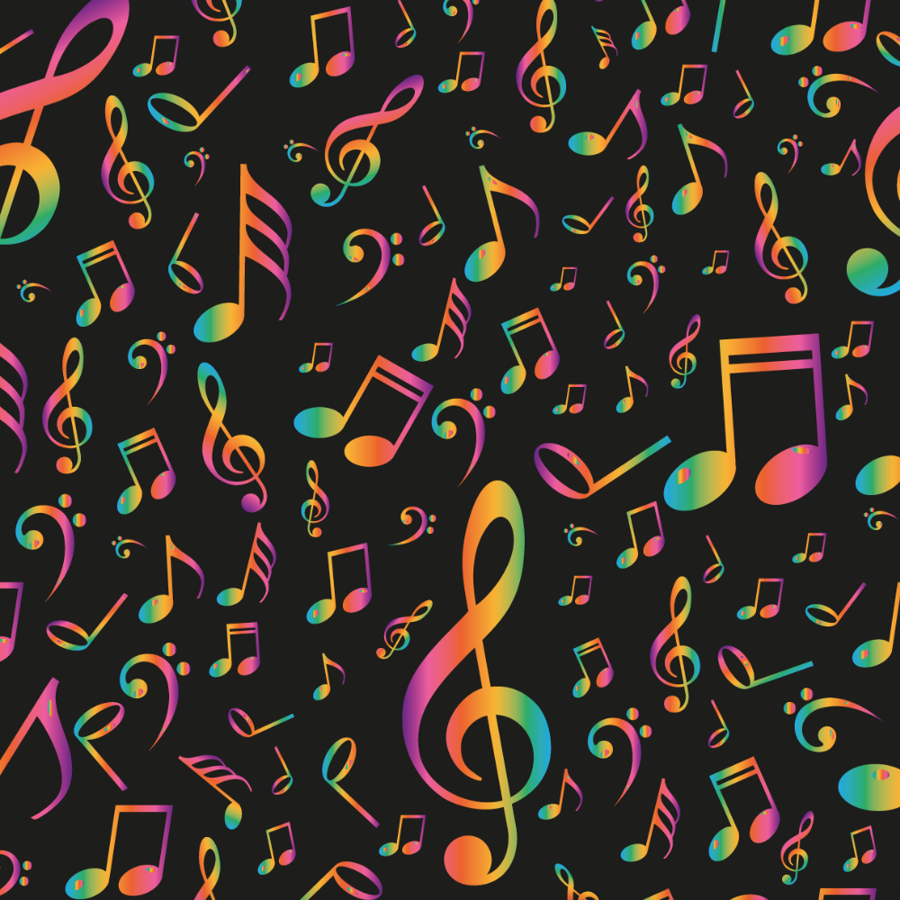 Jersey - Musikk noter svart