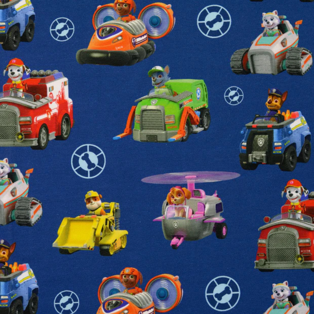 Jersey - Paw Patrol biler blå