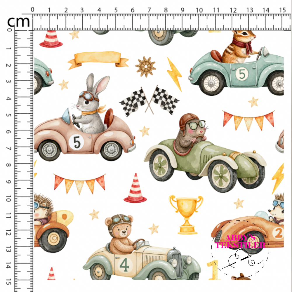 Jersey - Race biler hvit