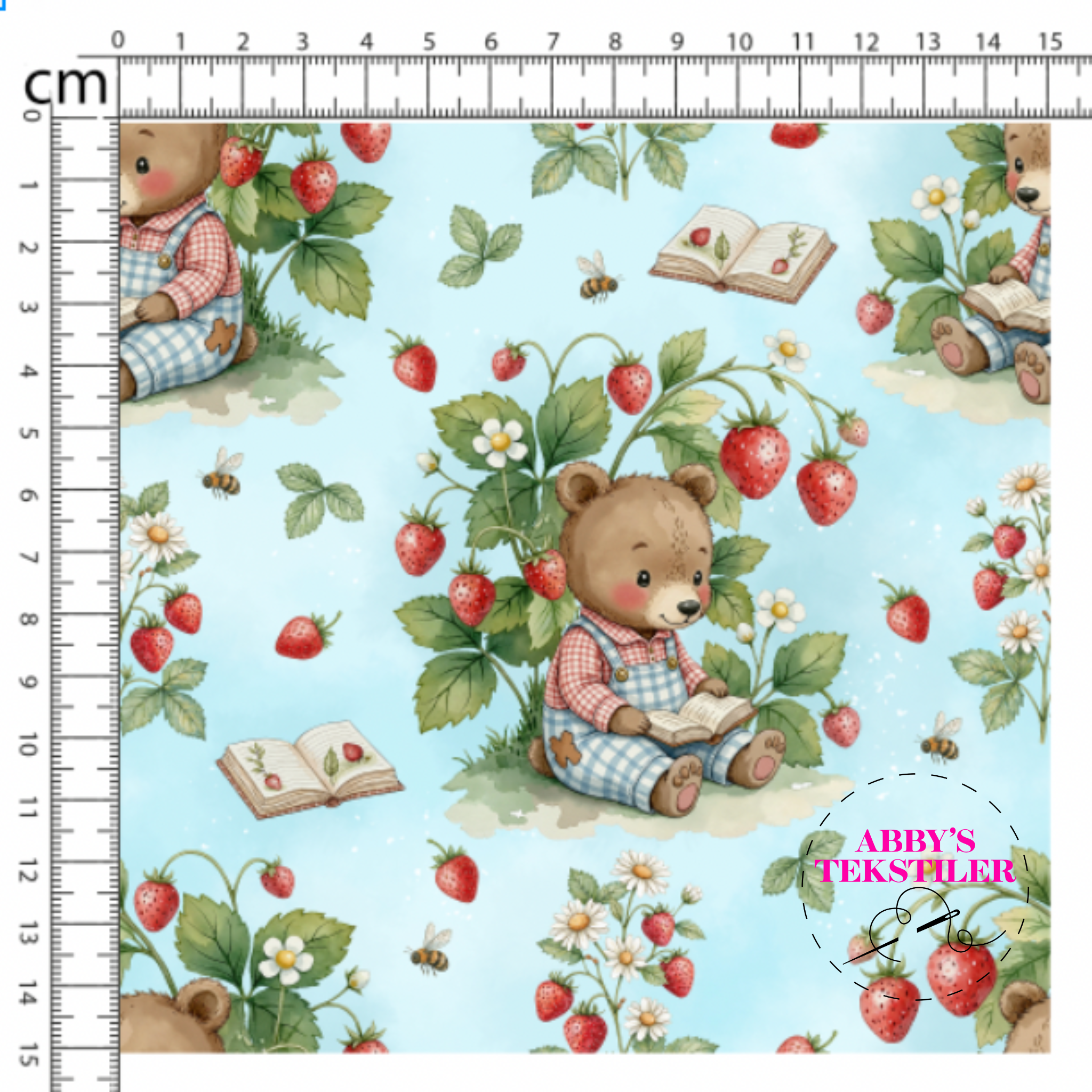 Jersey - Søt Bjørn og Jordbær