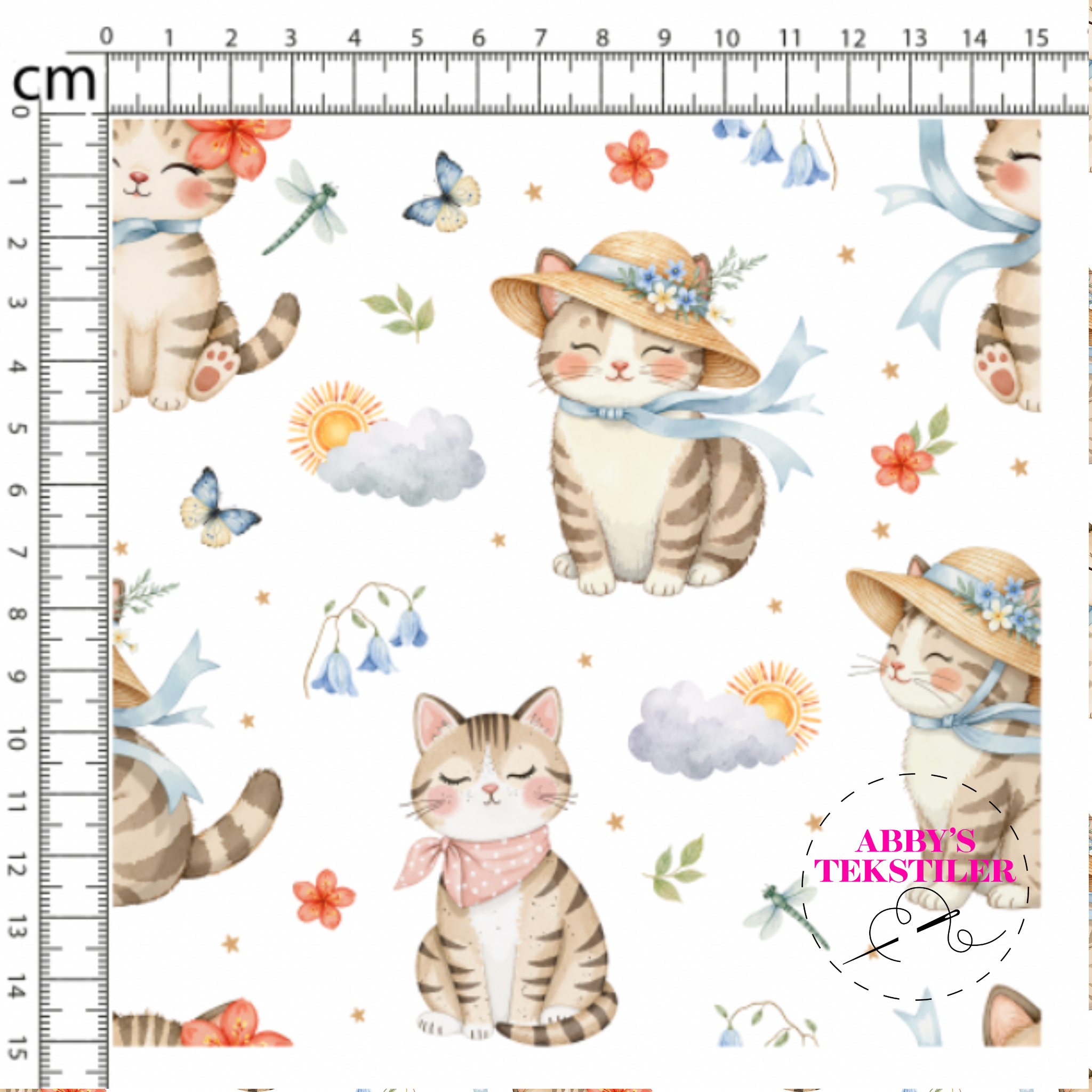 Jersey - Søt Katt, Hvit