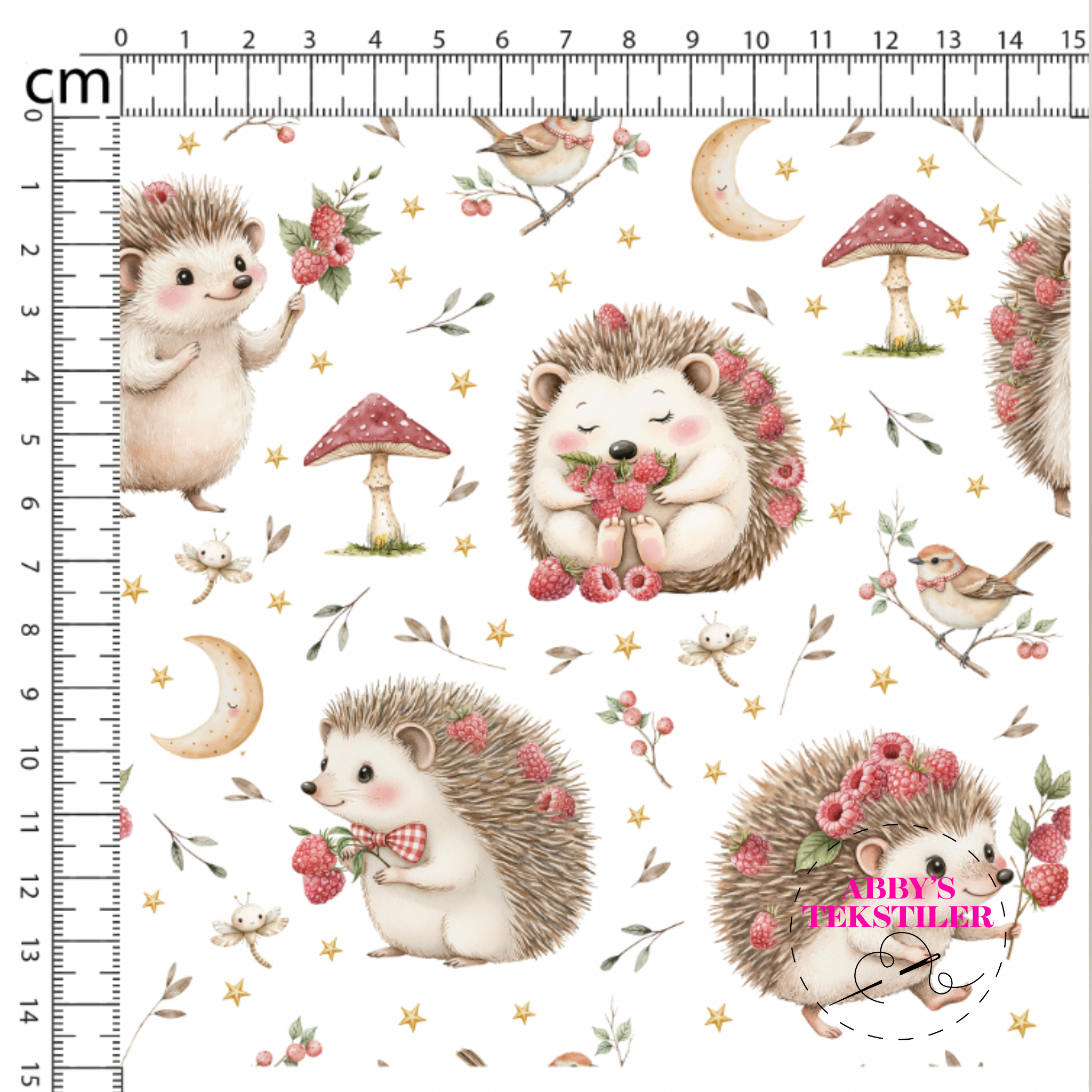 Jersey - Søte Pinnsvin og Sopp, Offwhite