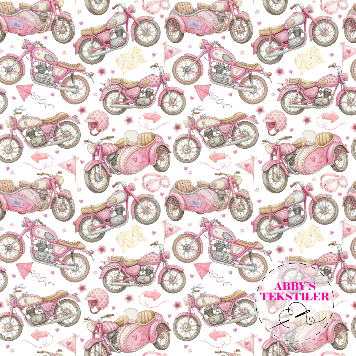 Jersey - Vintage Motorsykkel Rosa