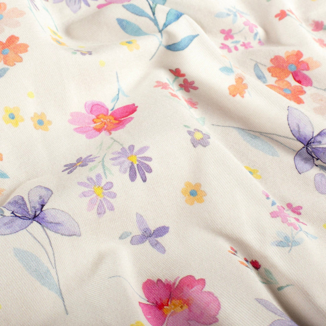 Jersey - multi farge blomster