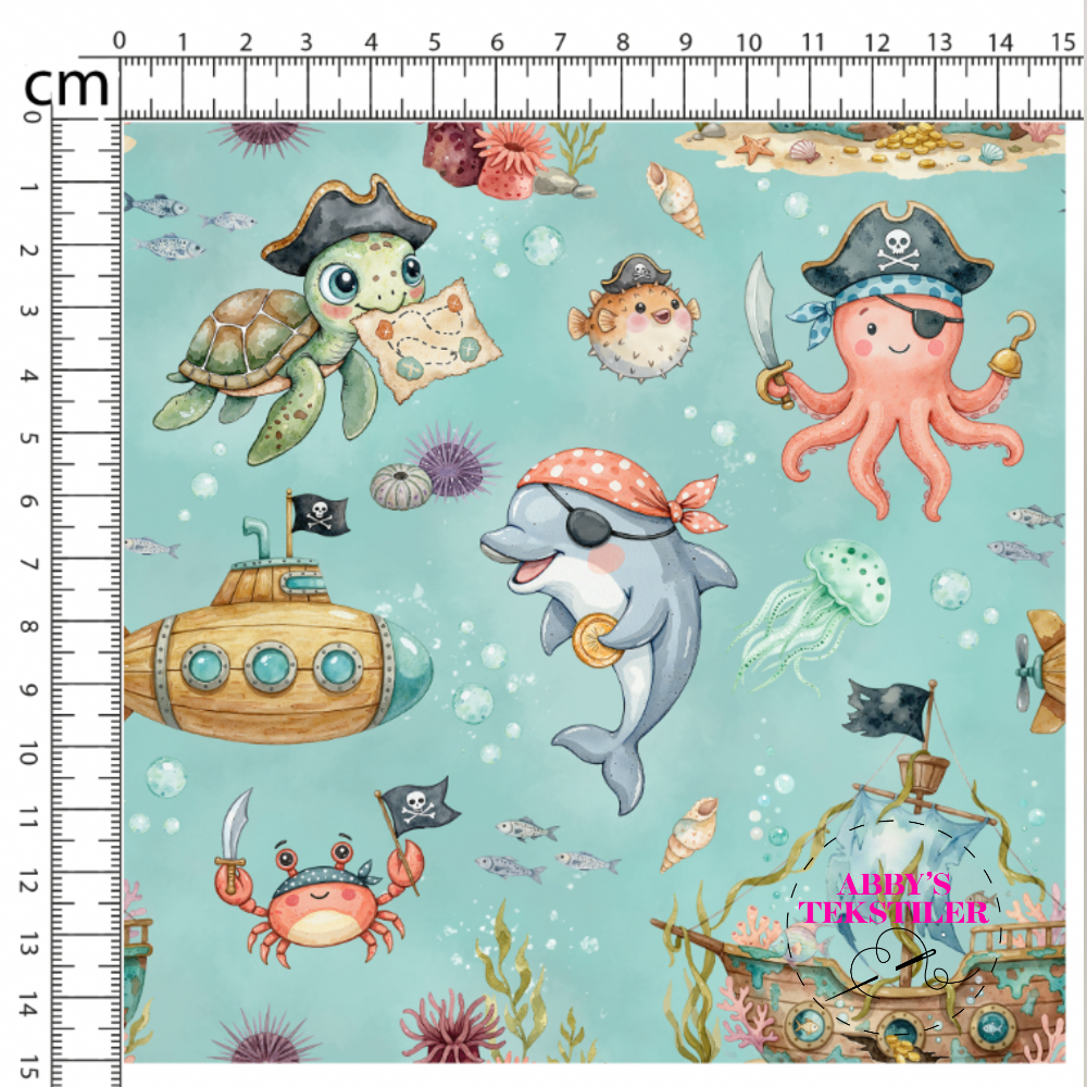 Jersey - sjødyr lys mint