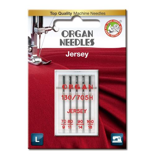 Jersey 70-100 (SUK Ball Point,) 5 stk. Organ symaskinnåler