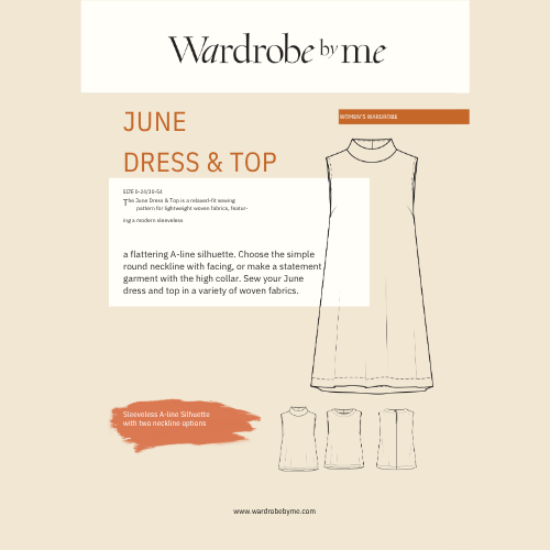 Wardrobe by Me - June Dress Kjole og Topp, Dame Papirmønster