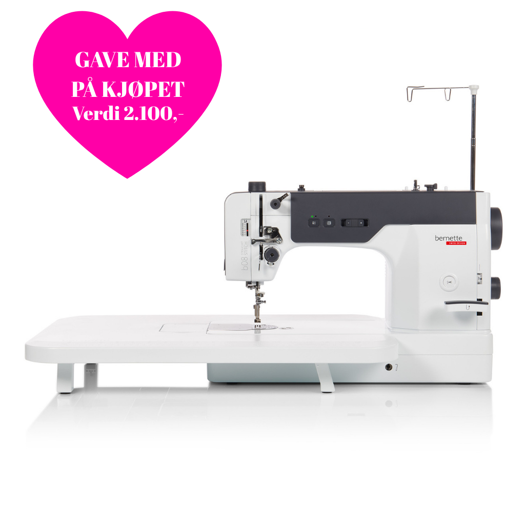 Kampanje! Bernette 08 Heavy Duty Rettsømsmaskin Professional inkl. bonuspakke
