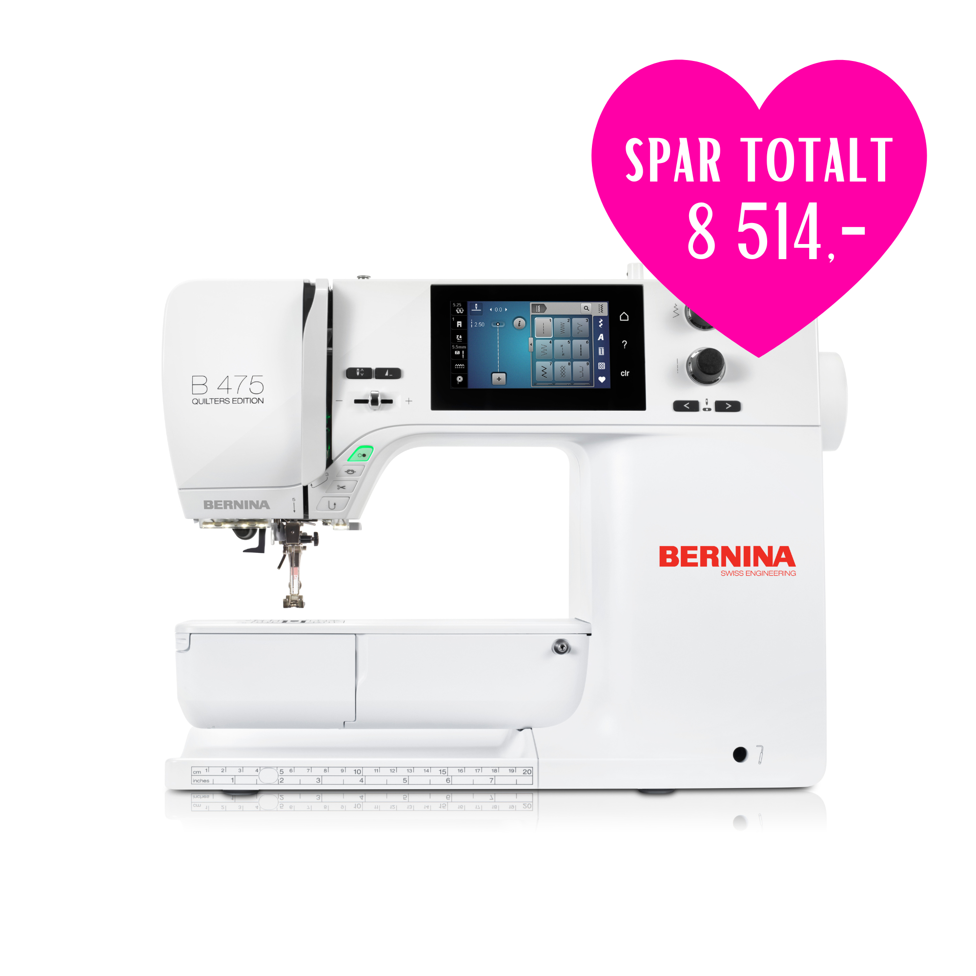 Kampanje og NYHET! BERNINA 475 QE inkl. Bonus pakke