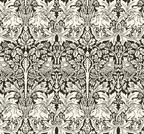 Kanvas - William Morris, Brer Rabbit, Svart
