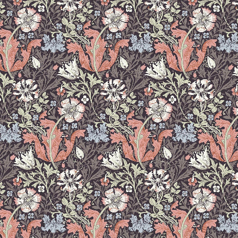 Kanvas - William Morris, Compton, Svart