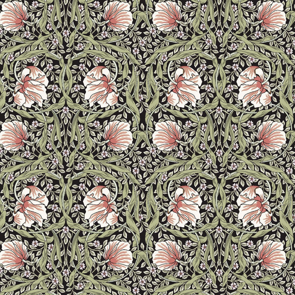 Kanvas - William Morris, blomster grønn