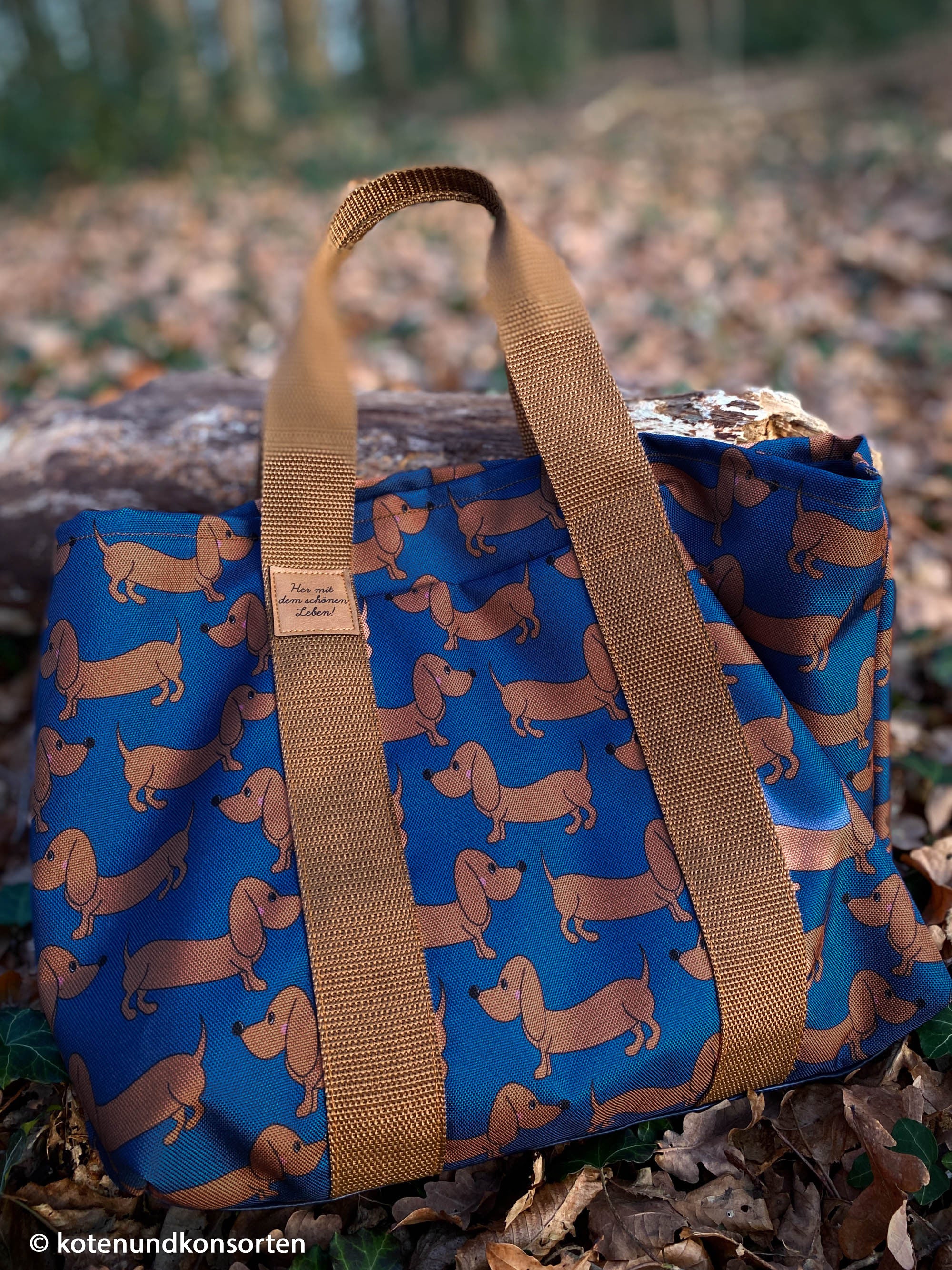 Vanntett Utendørsstoff - Happy Collection by Cherry blå