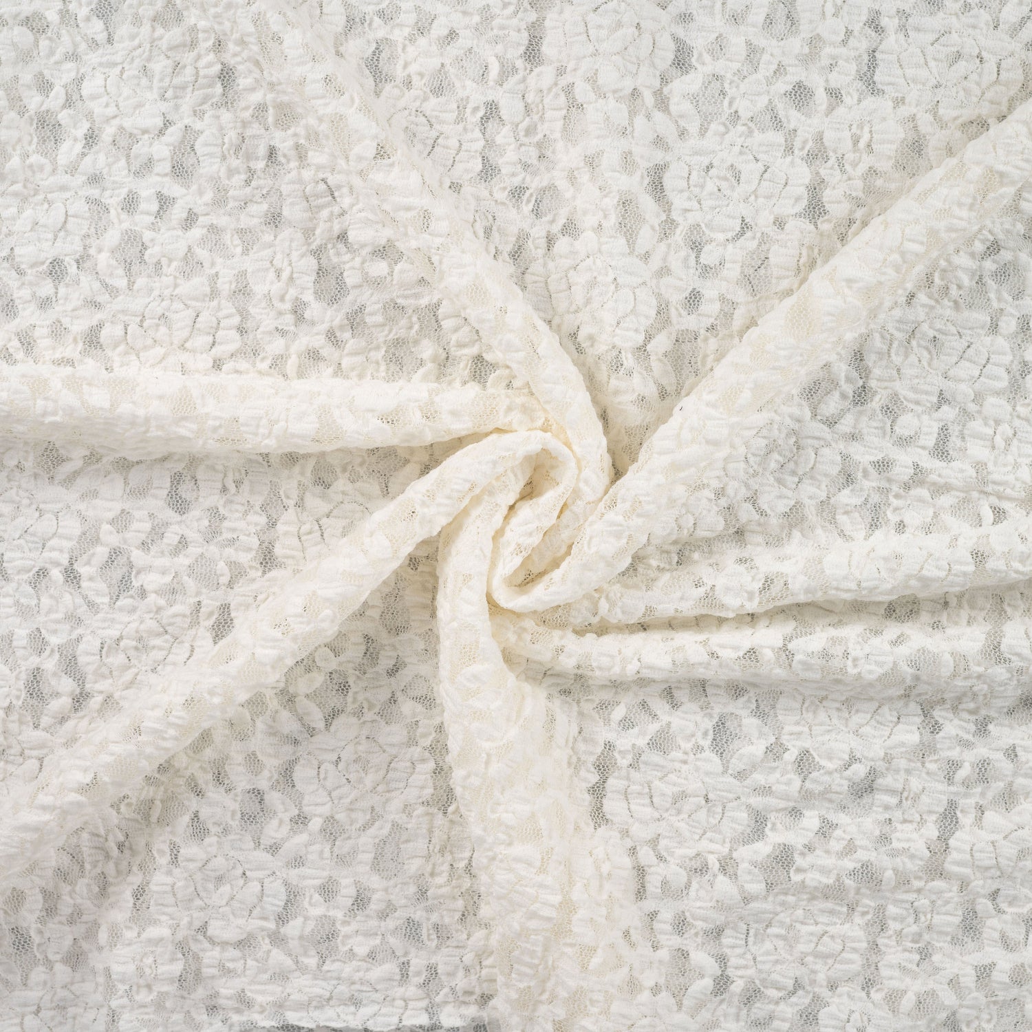 Lace blonde - med litt stretch - offwhite