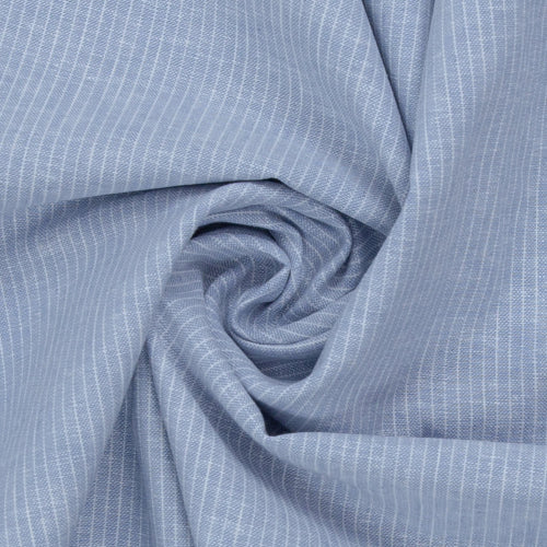Linen Bomull - Paul stripet Blå