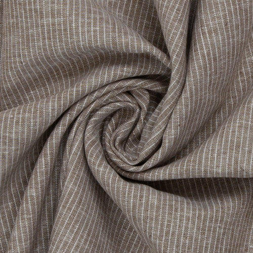 Linen Bomull - Paul stripet Lys brun