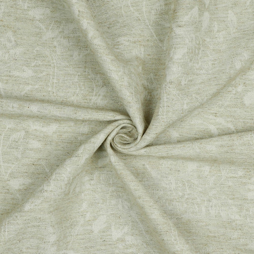 Linen Jacquard - Blomster Natur Farge