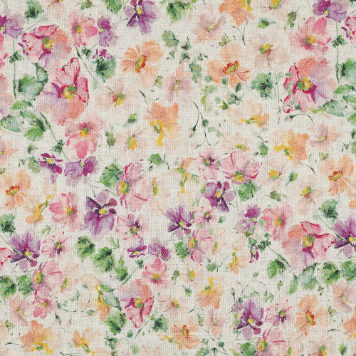 Linen viskose crepe - Blomster