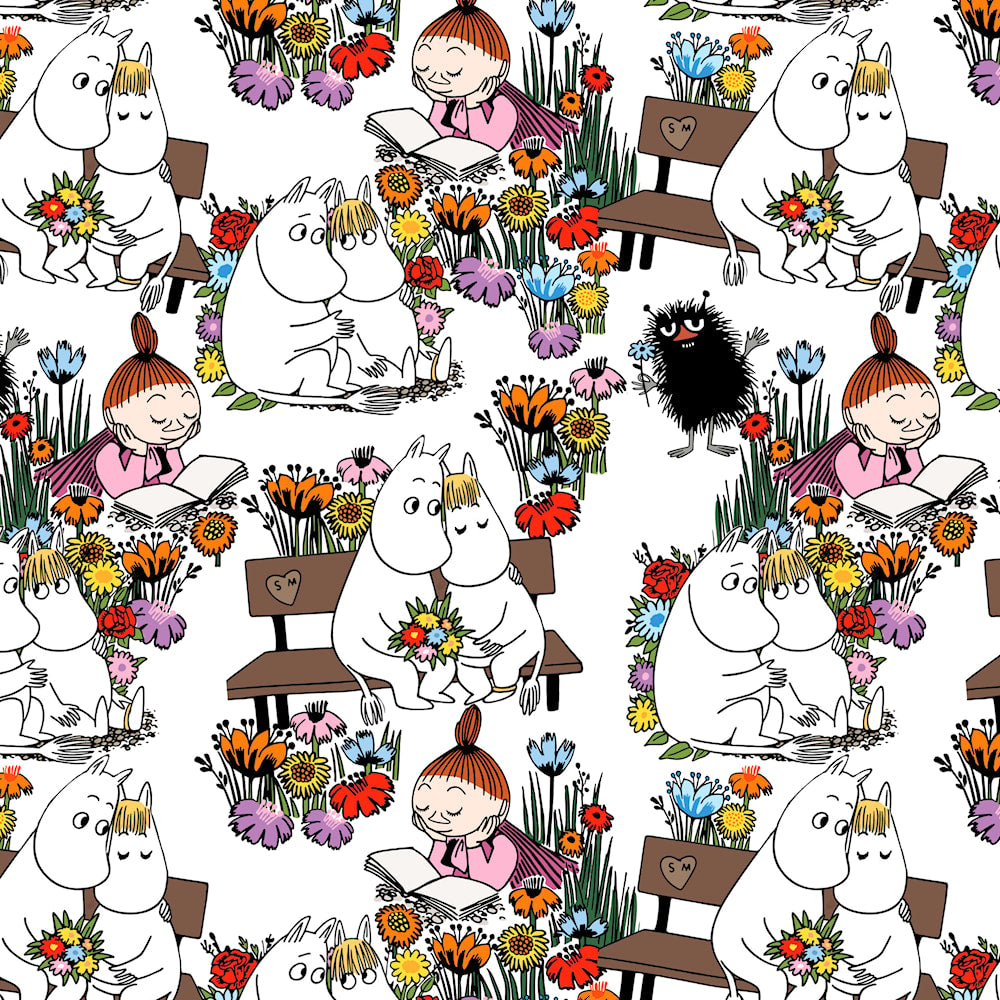*Forhåndsbestilling* Moomin Jersey - Blomster hvit