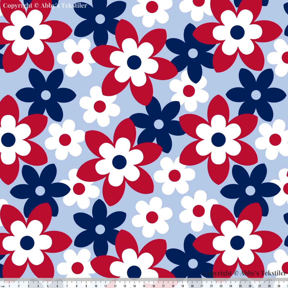 Jersey - Norge Mai-blomst, Lys blå
